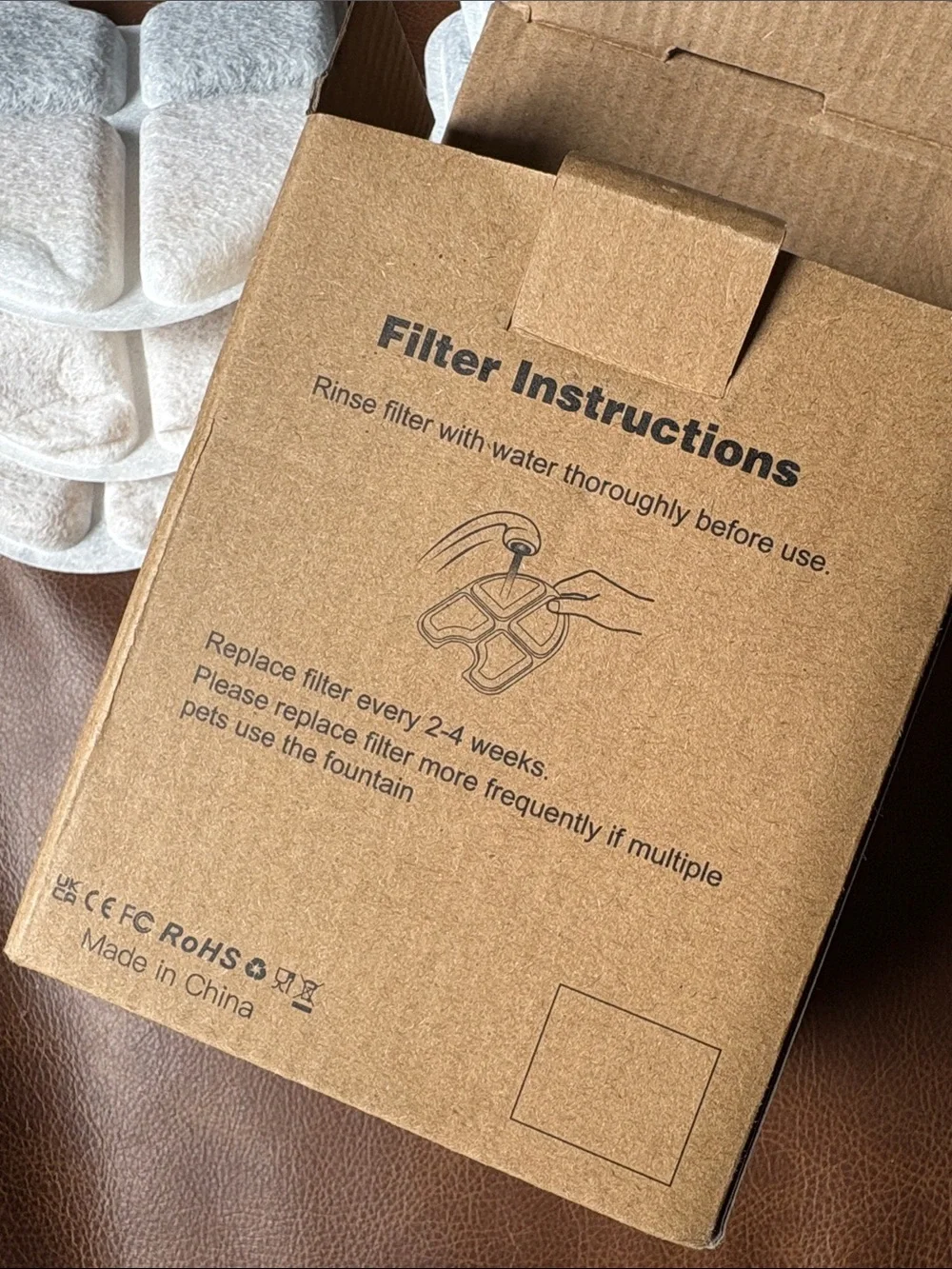 Pet Fountain Replacement Filter 6 Filters 6 Sponges
